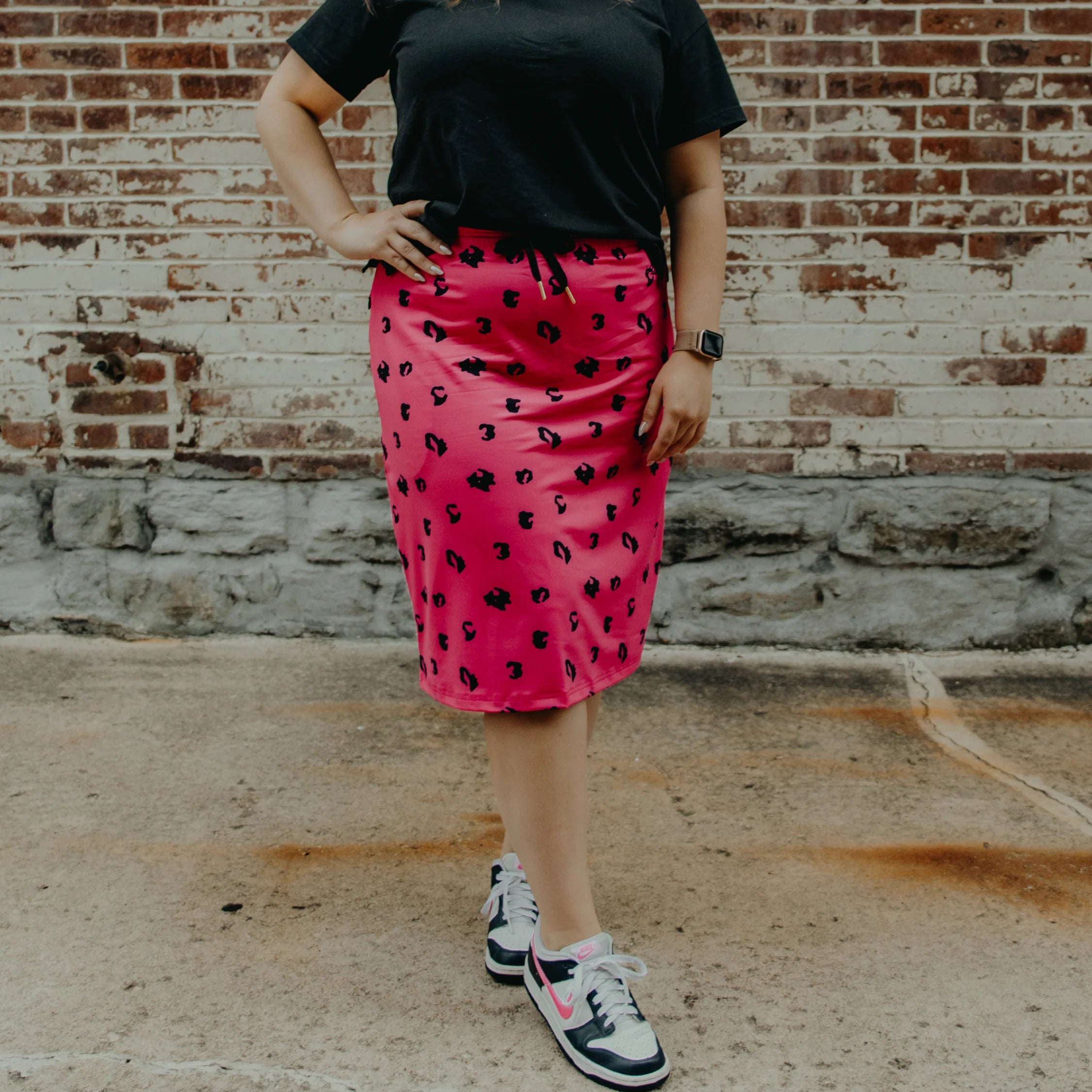 Hot Pink Leopard Swimskirt