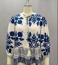 Porcelain Print Tassel Top