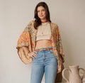 Denim Patchwork Kaftan Poncho