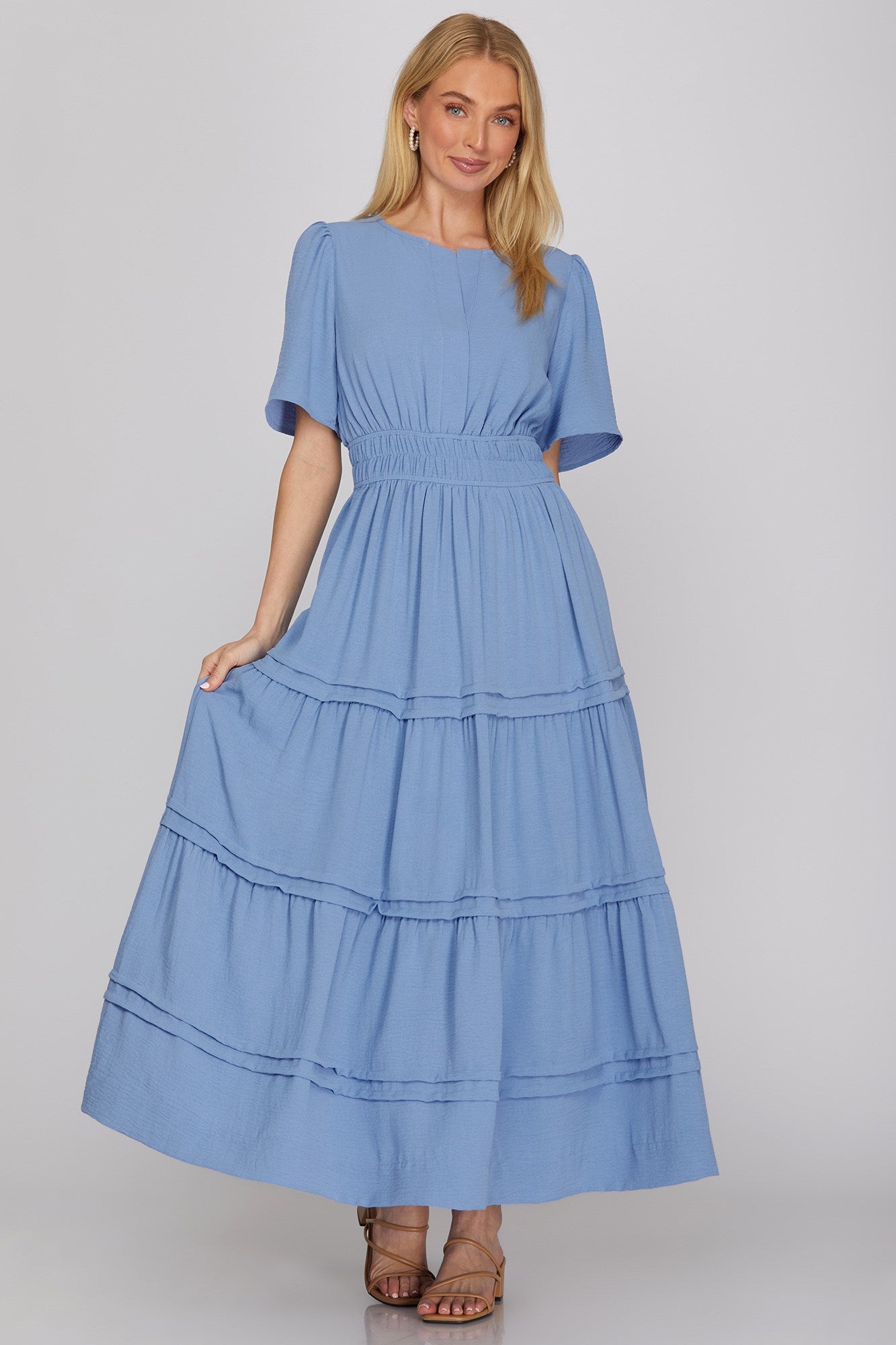 Smocked Tiered Maxi