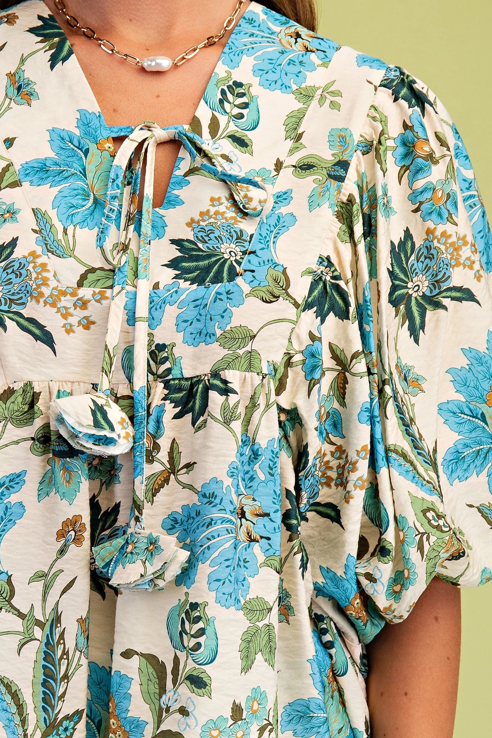 Tie-Front Botanical Top