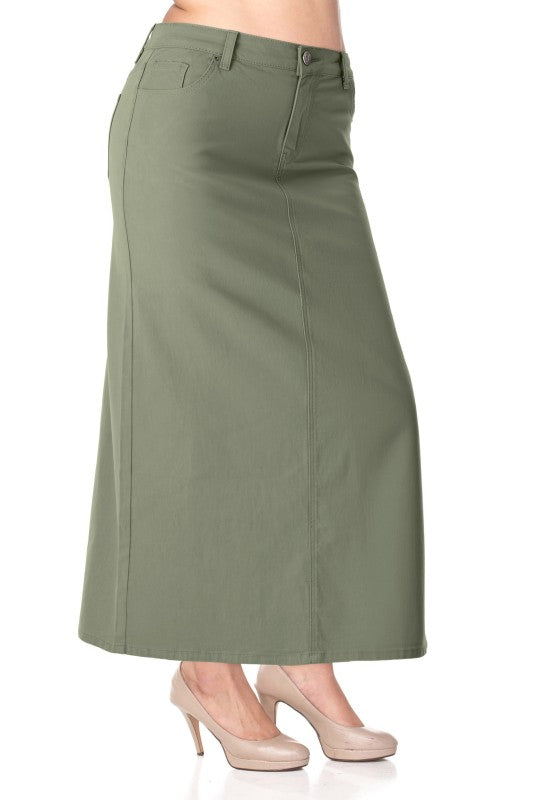 Curvy Long Greenwich Skirt