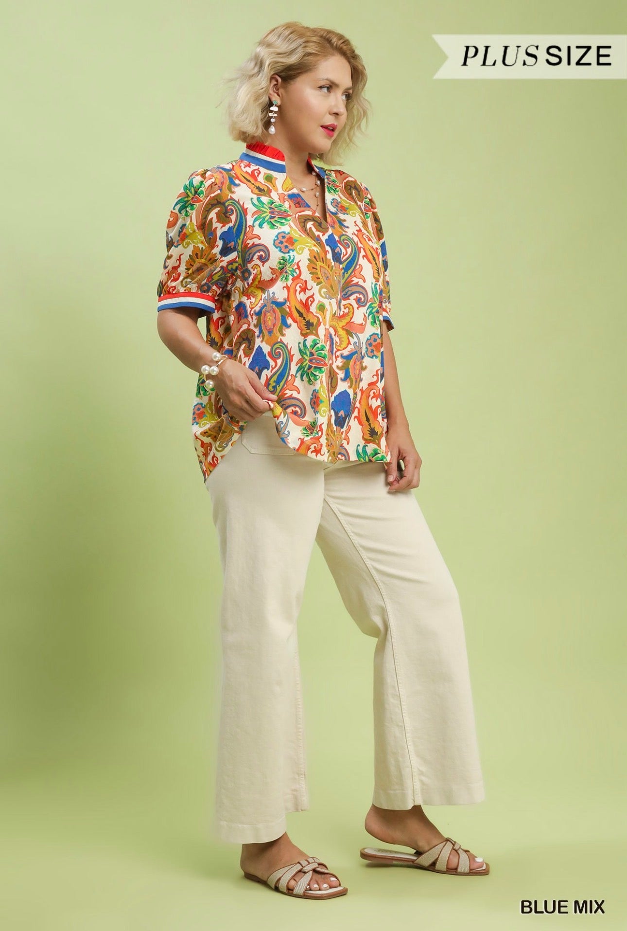 Curvy Paisley Polo