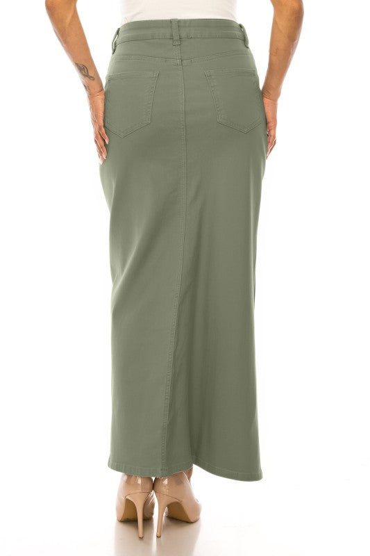Long Greenwich Denim Skirt