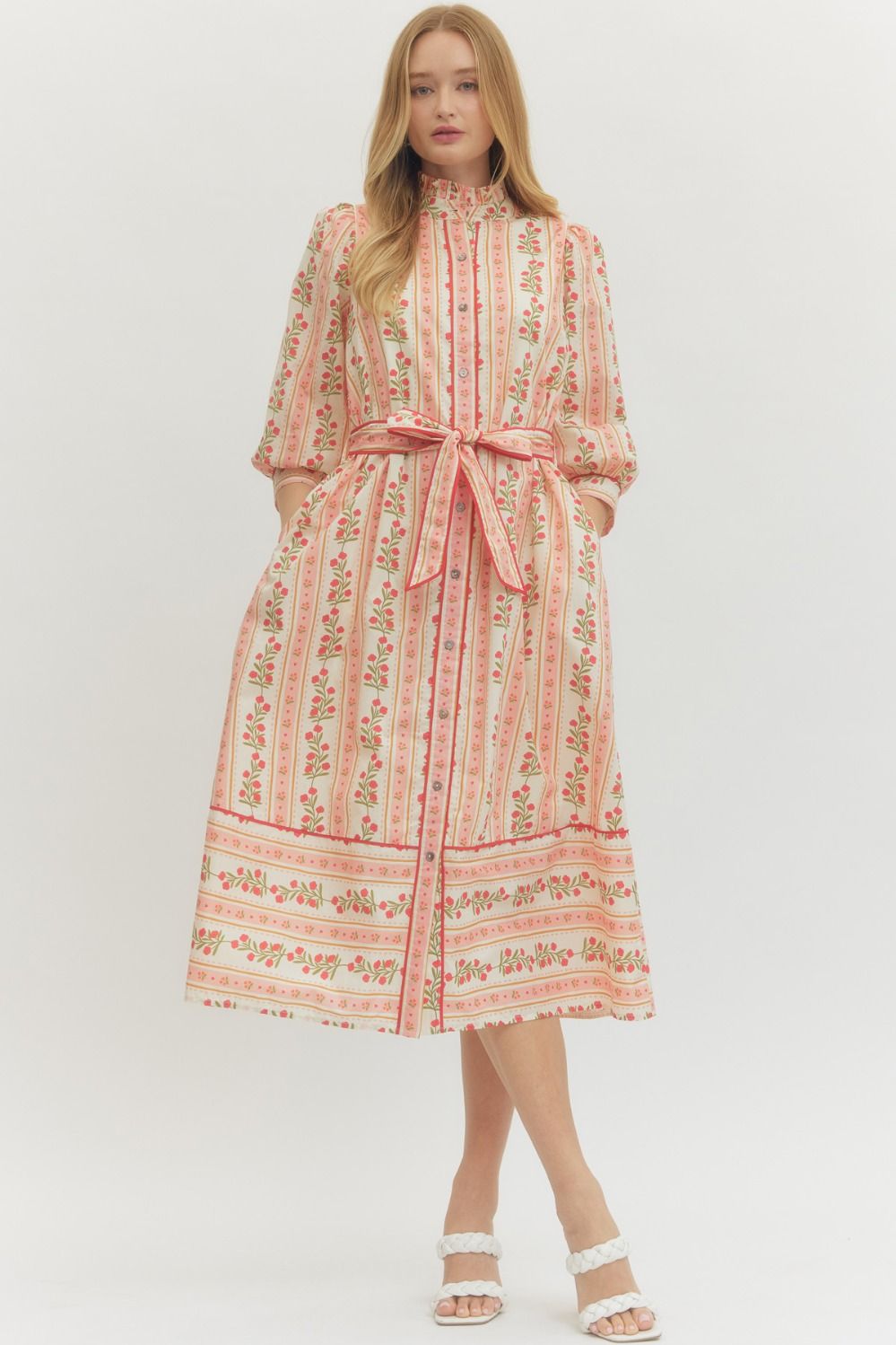 Rosette Garden Midi Dress