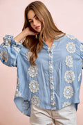 3D Flower Patch Blouse