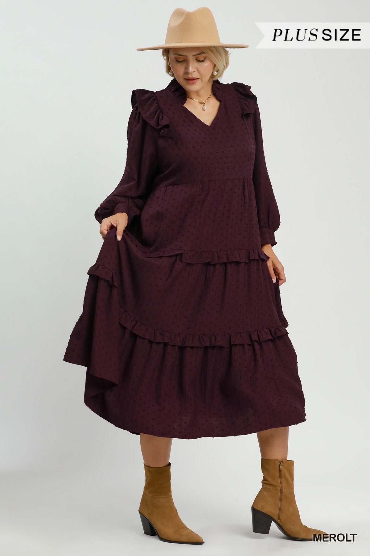 Curvy Everly Ruffle Dress