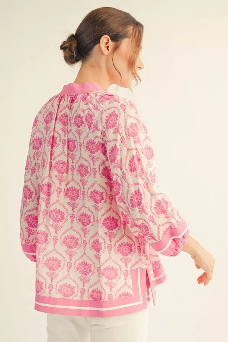 Coastal Cottage Floral Top