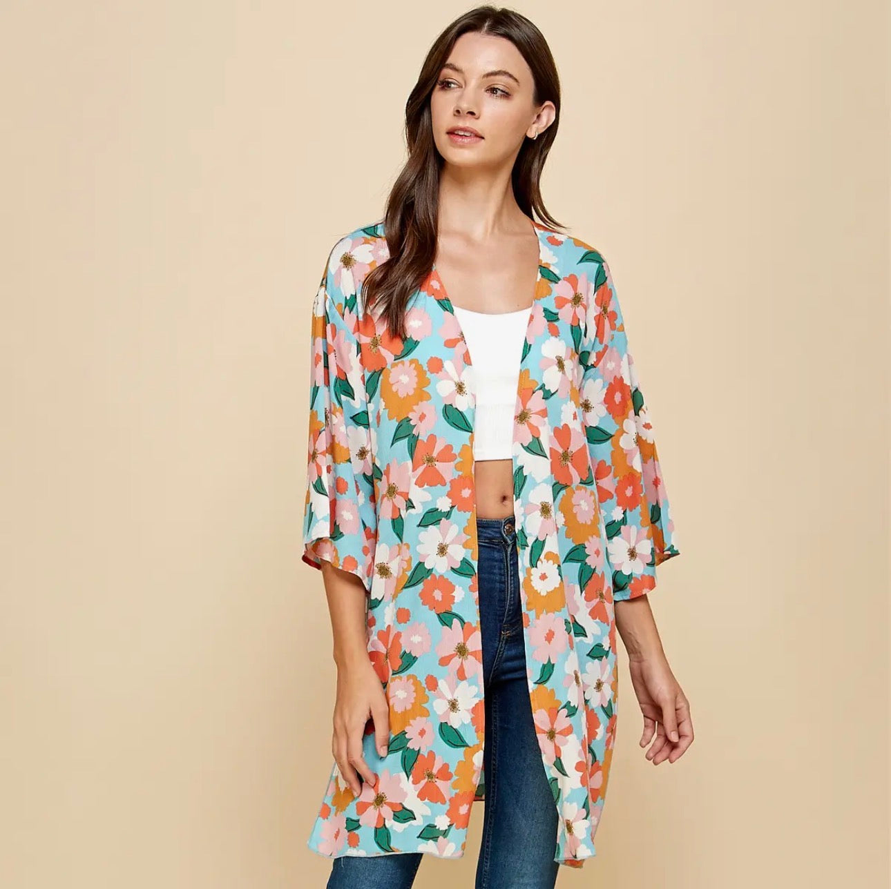Retro Bloom Kimono