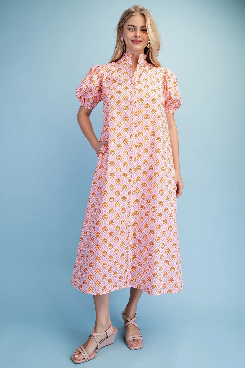 Tangerine Bloom Dress