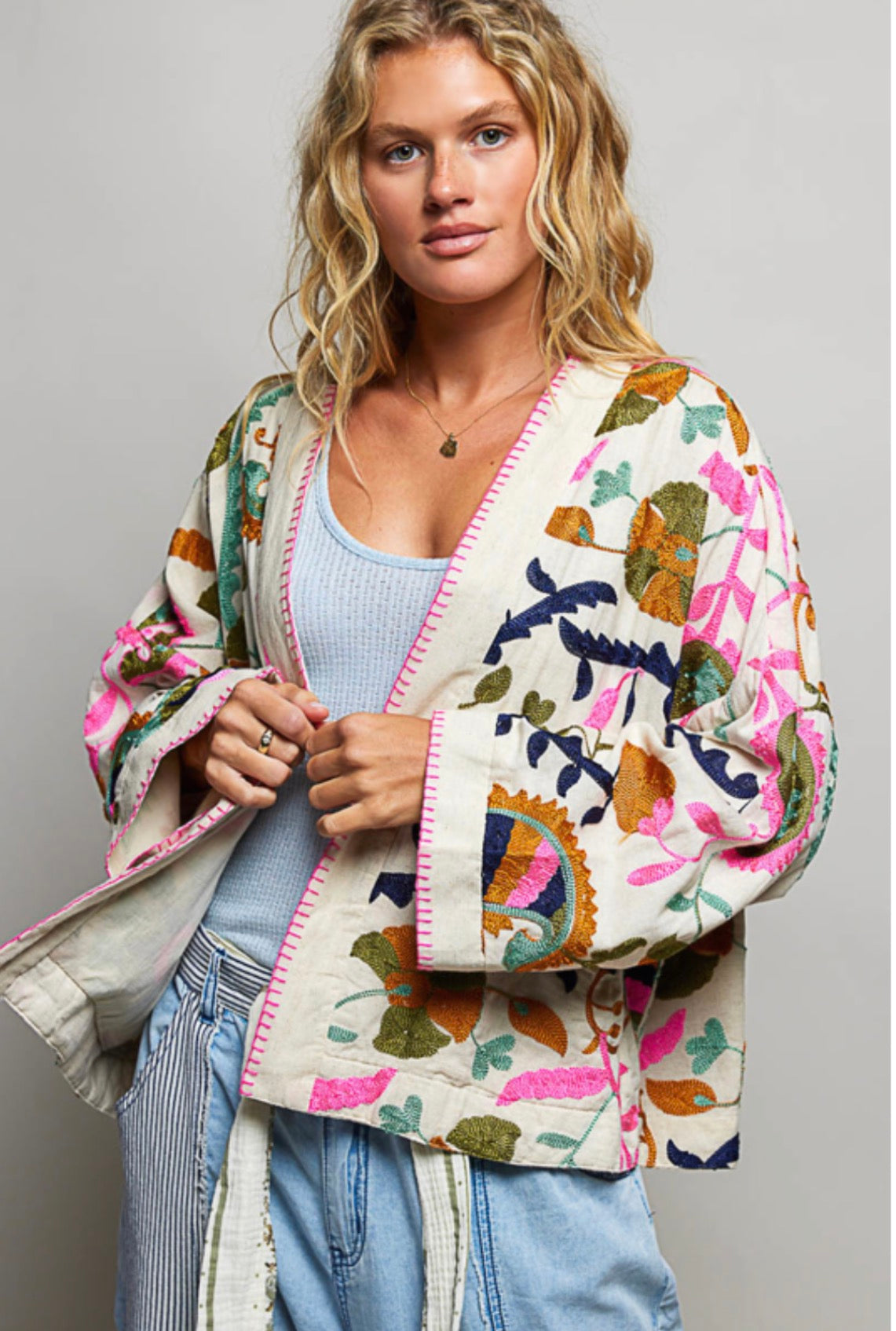 Wildflower Quilted Kimono