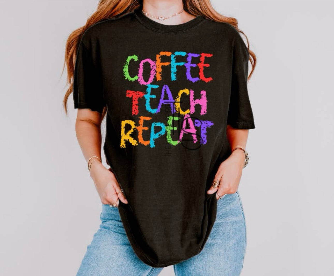 Coffee Teach Repeat Graphic Tee