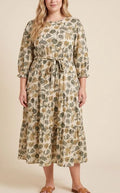 Curvy Golden Meadow Dress