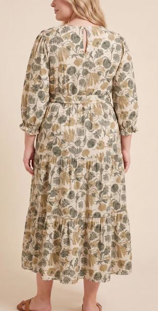 Curvy Golden Meadow Dress