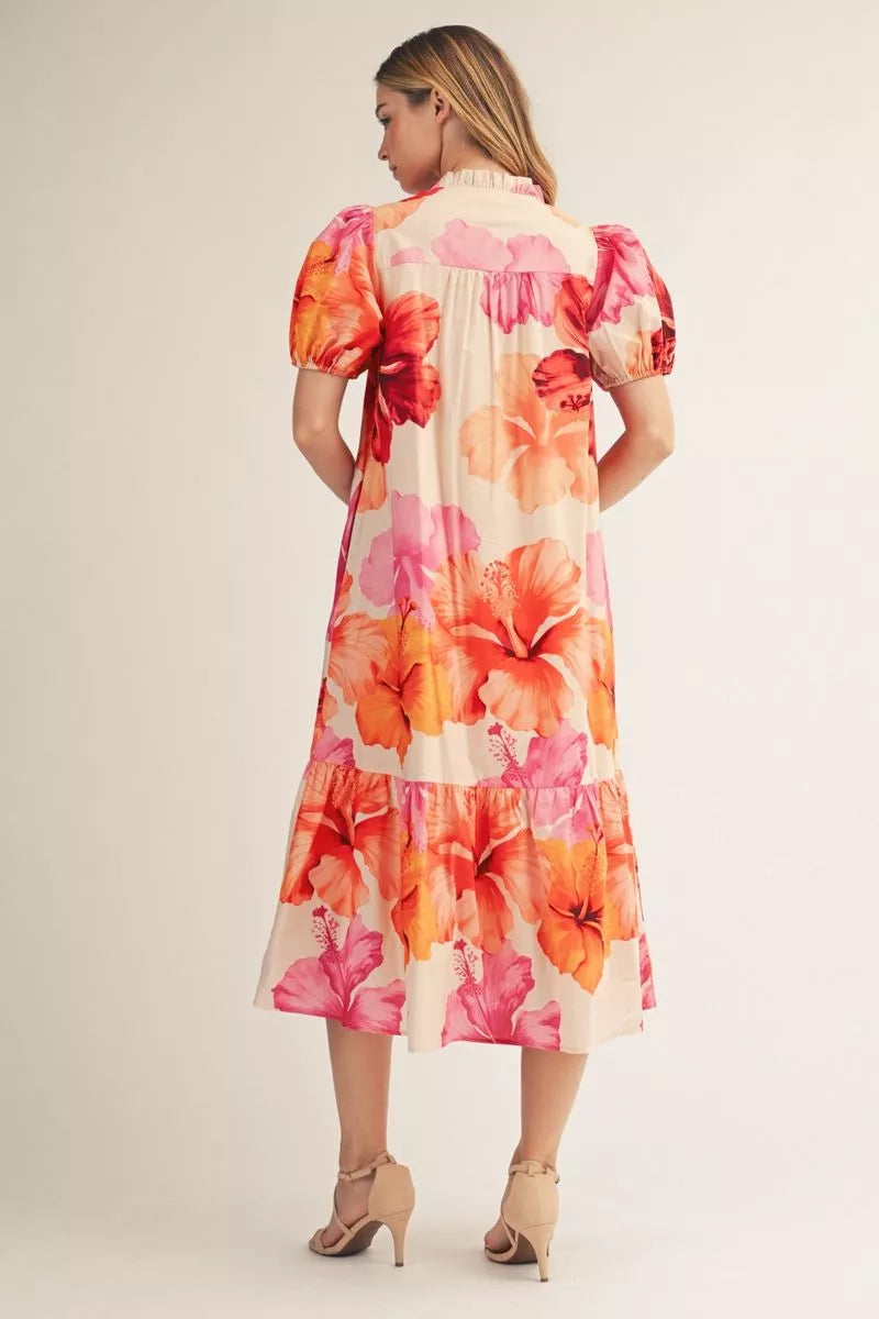 Paradise Bloom Midi Dress