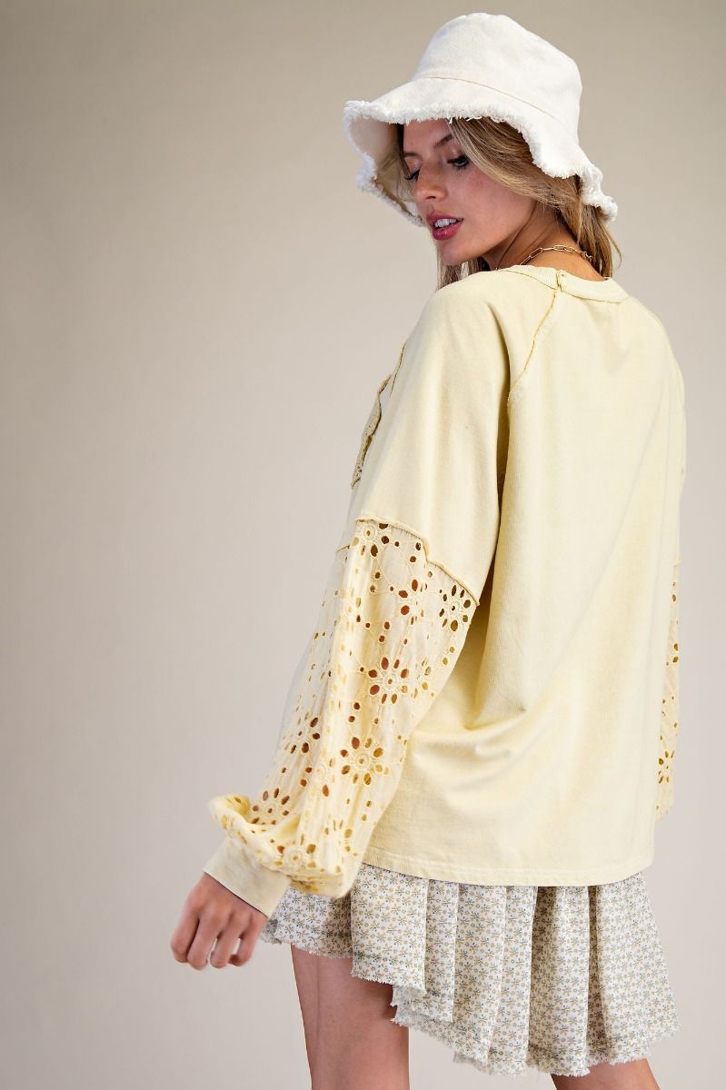 Sunshine & Smiles Eyelet Top