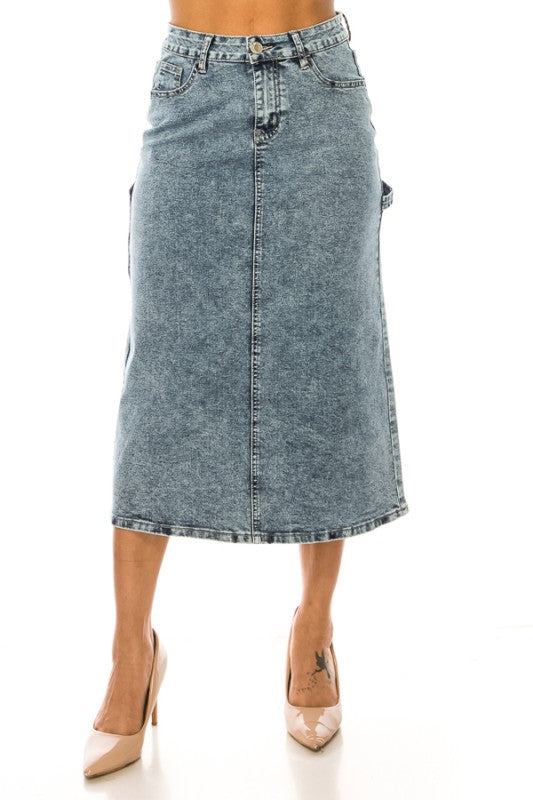 Dark Snow Denim Skirt