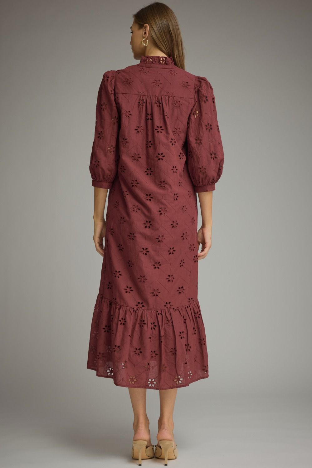 Curvy Midnight Merlot Midi Dress
