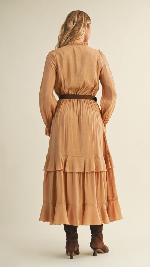 Belted Ruffle Dress