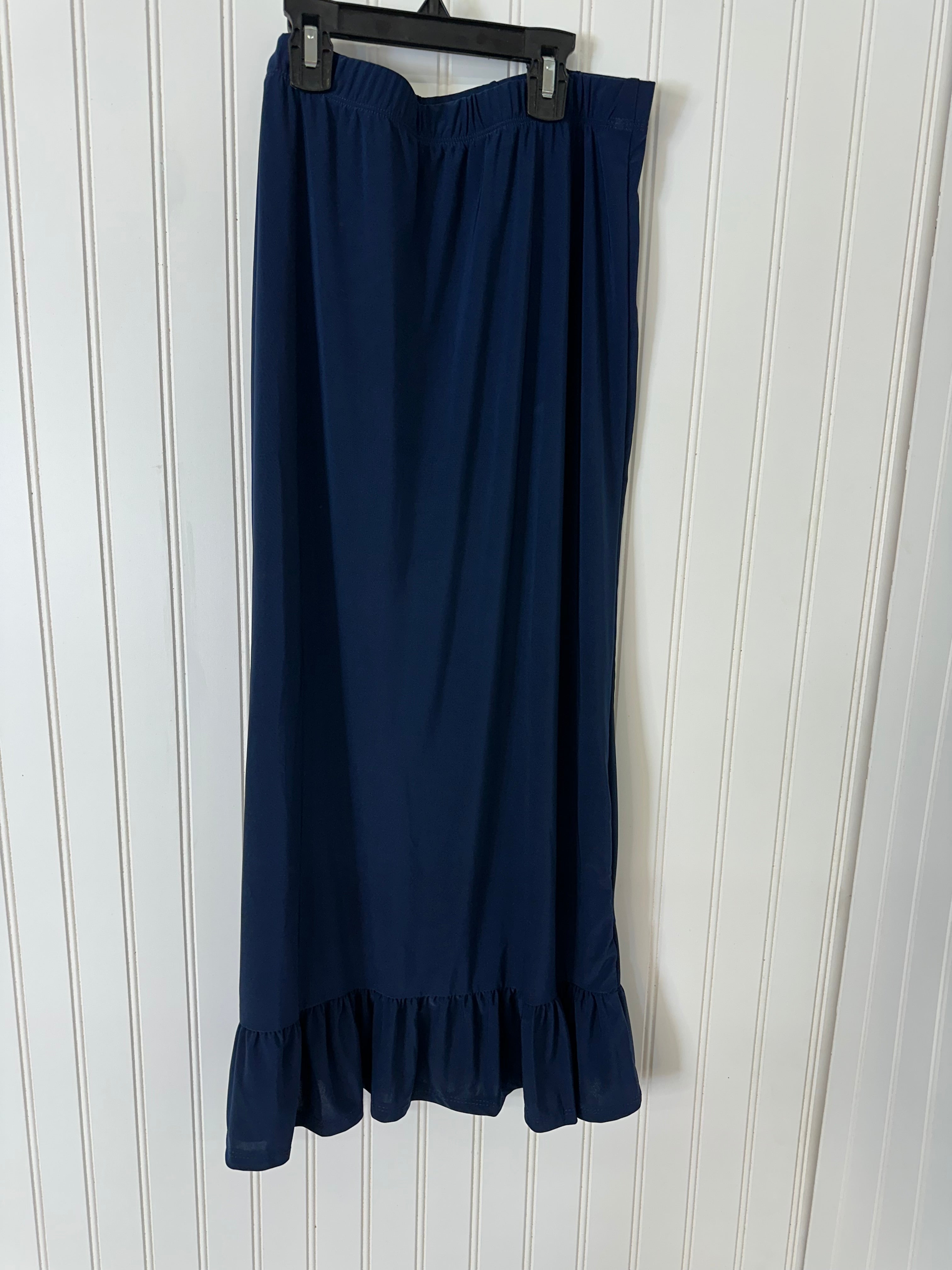 Wrinkle Free Ruffle Hemline Skirt