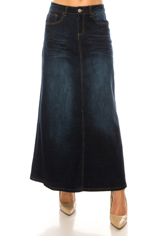 Essential Denim Maxi Skirt