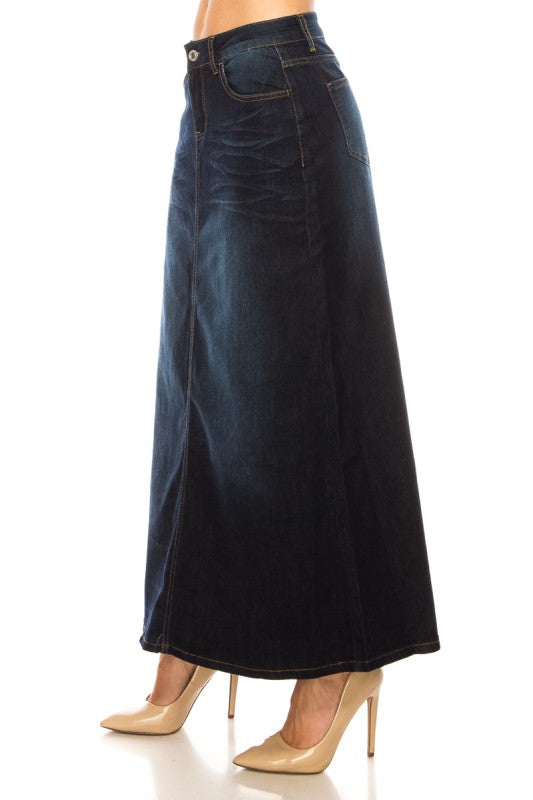 Essential Denim Maxi Skirt