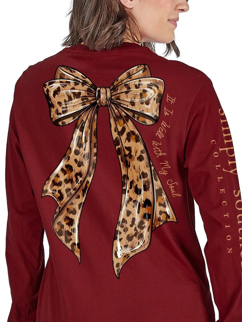 Simply Southern Leopard Bow Top