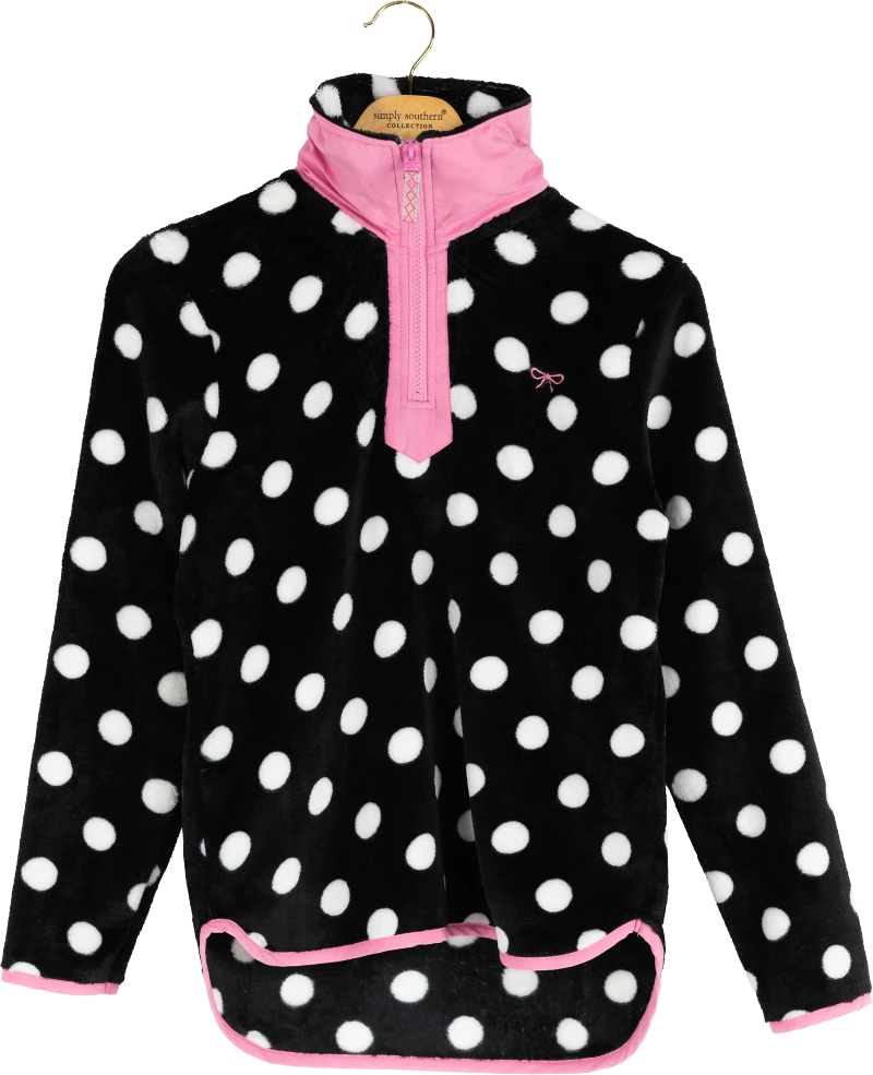 Simply Southern Black Polkadot Pullover