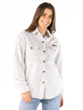 Simply Southern Frost Gray Shacket