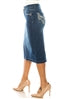 The Heather Denim Skirt in Indigo Wash