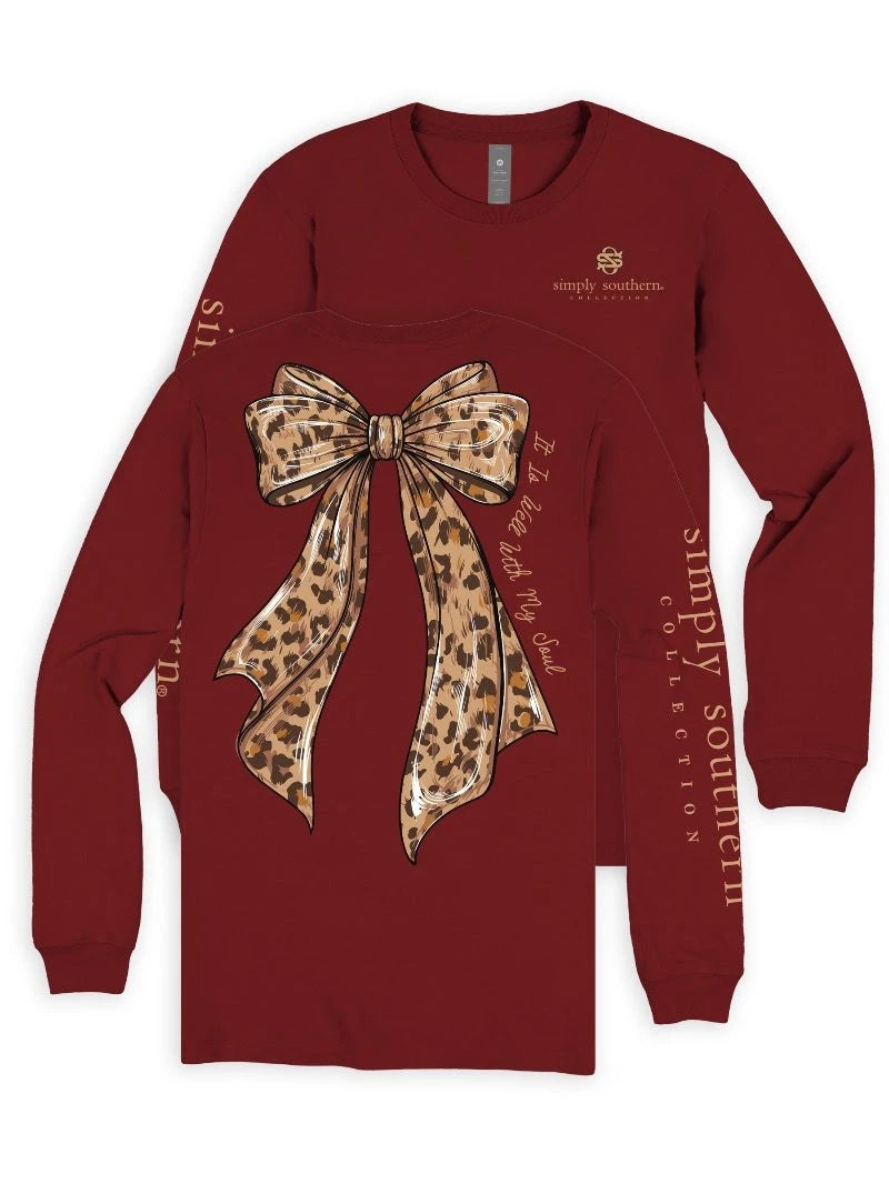 Simply Southern Leopard Bow Top