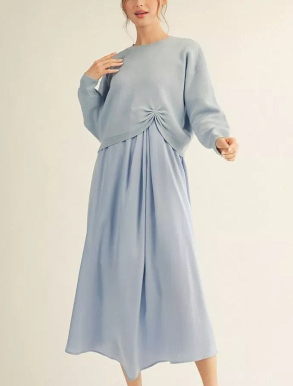 Go with the Flow Sweater in Blue