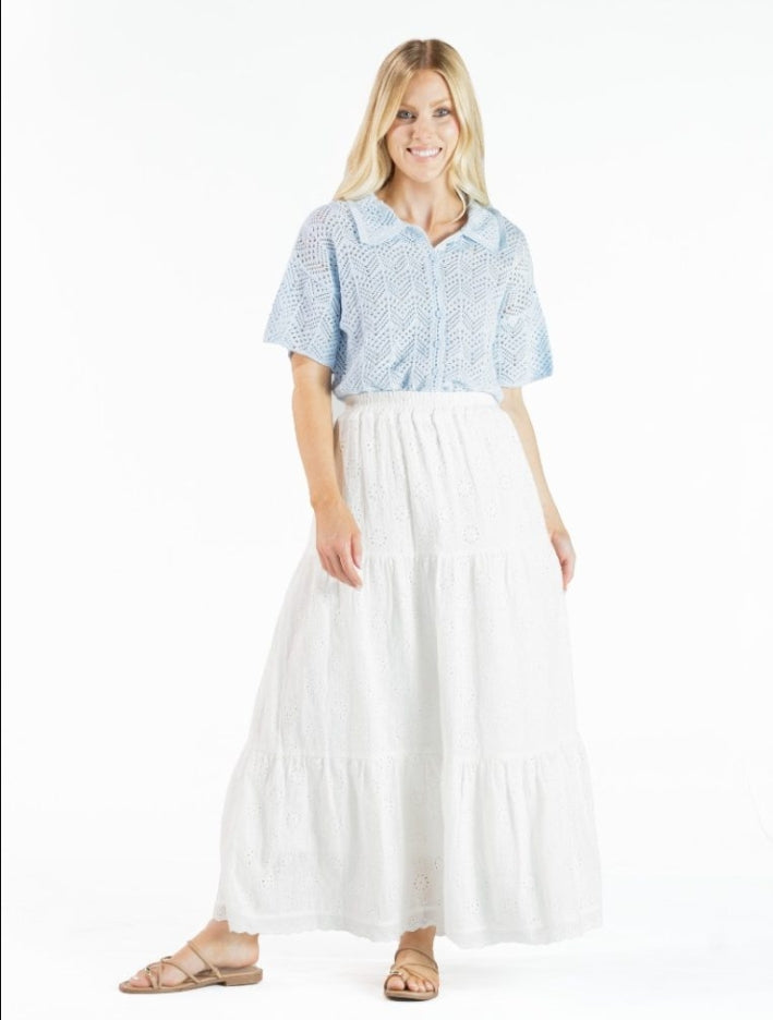 Simply Southern White Eyelet Maxi