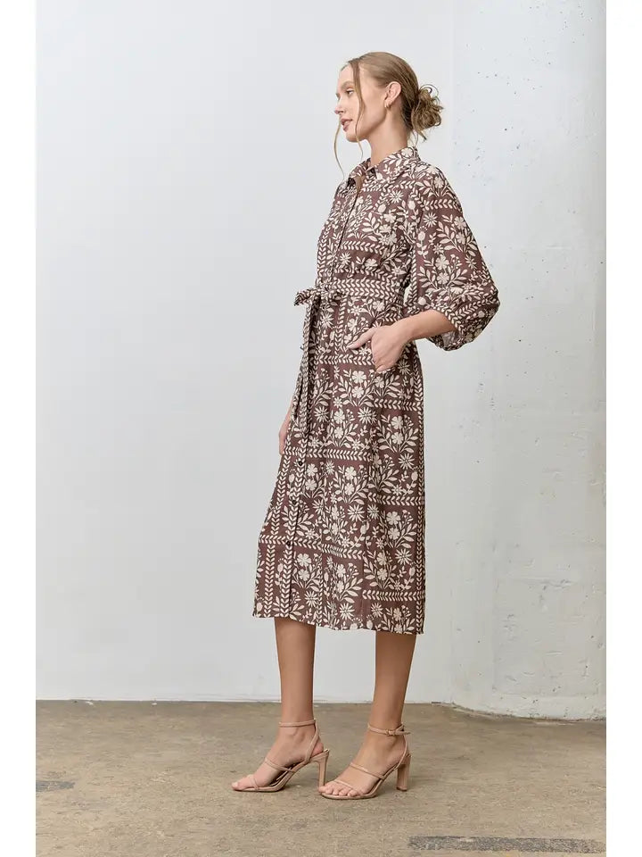 Cocoa Floral Dress