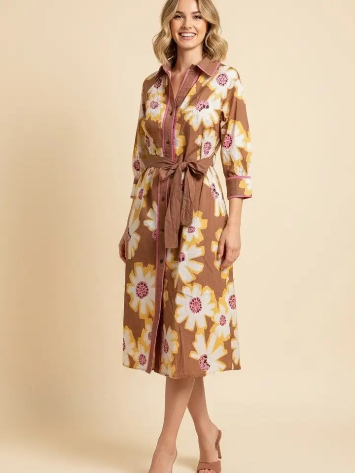 Curvy Fall Floral Dress