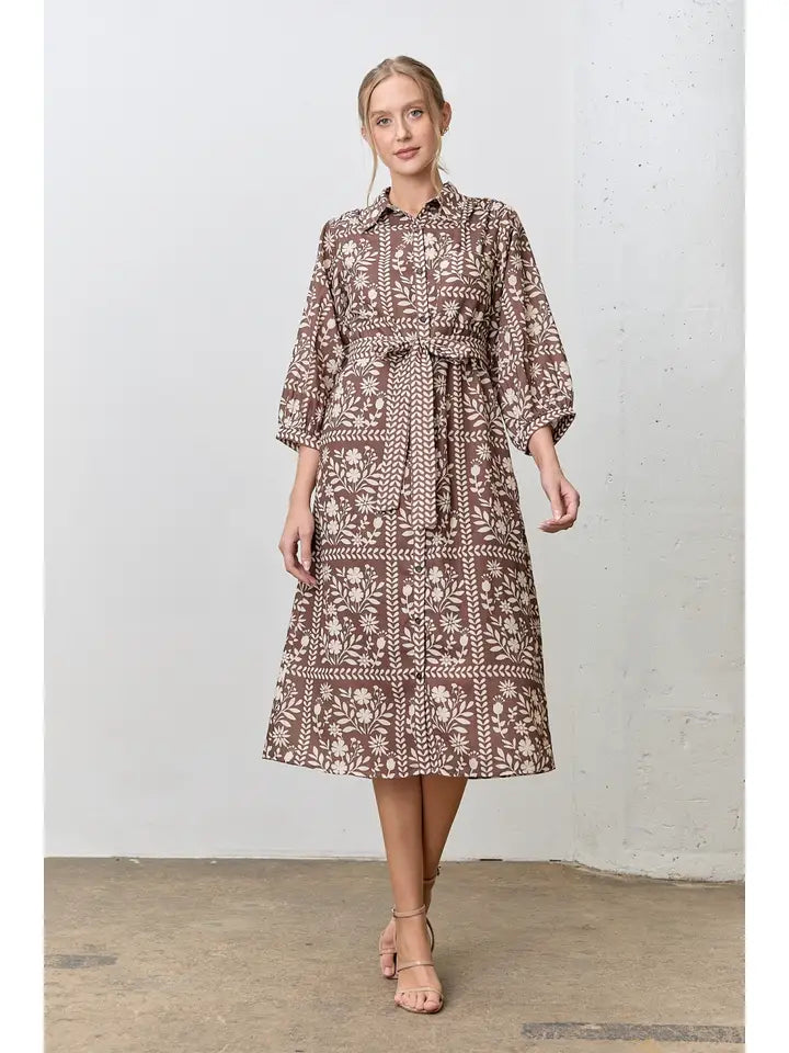 Cocoa Floral Dress
