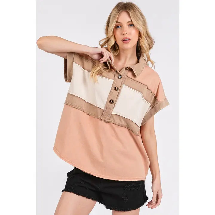 Henley Polo Top