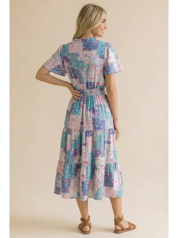 Mosaic Patchwork Maxi Dress