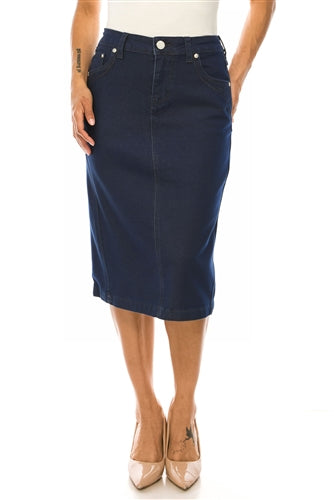 The Betsy Midi Denim Skirt