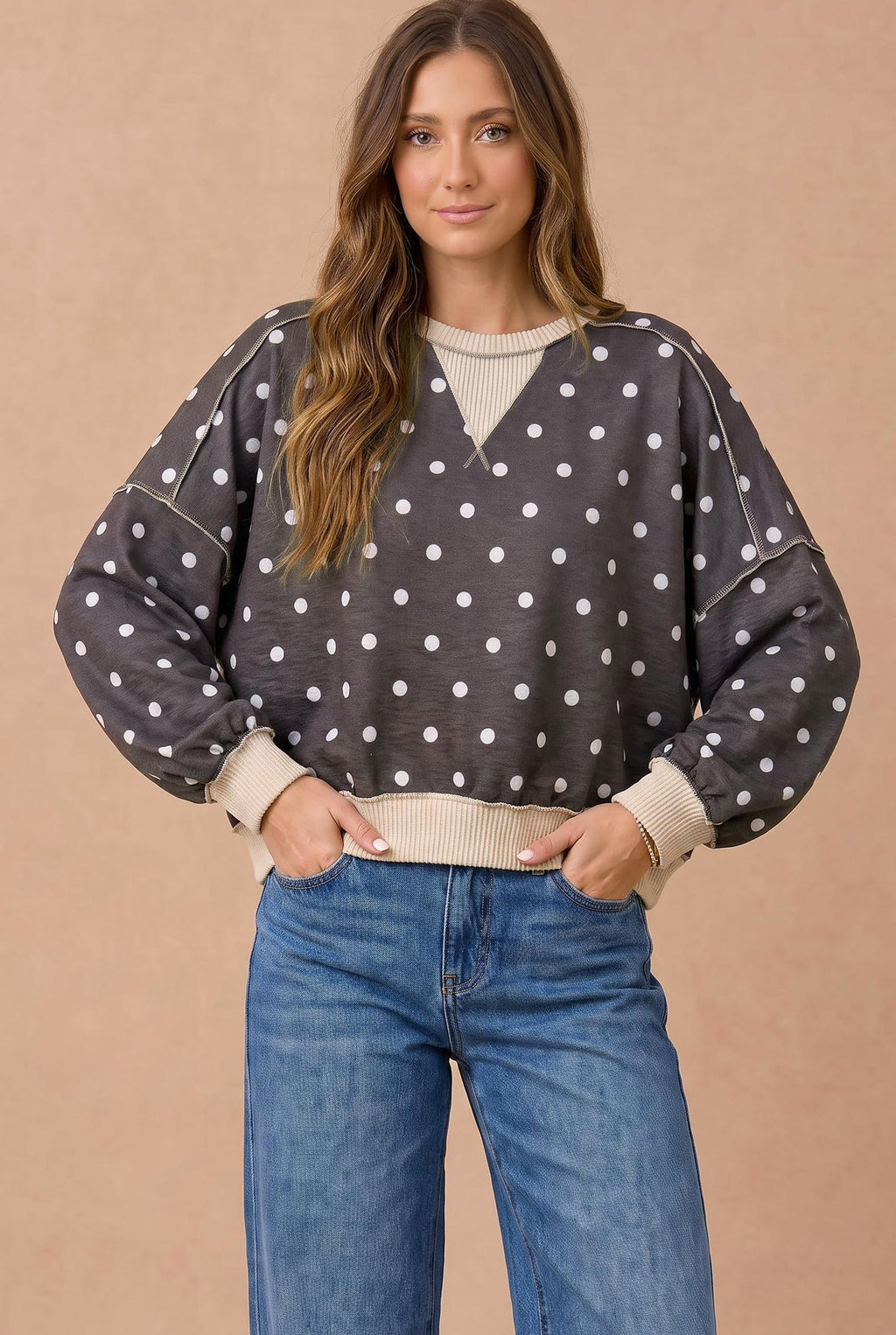 Curvy Polka Dot Darling Top