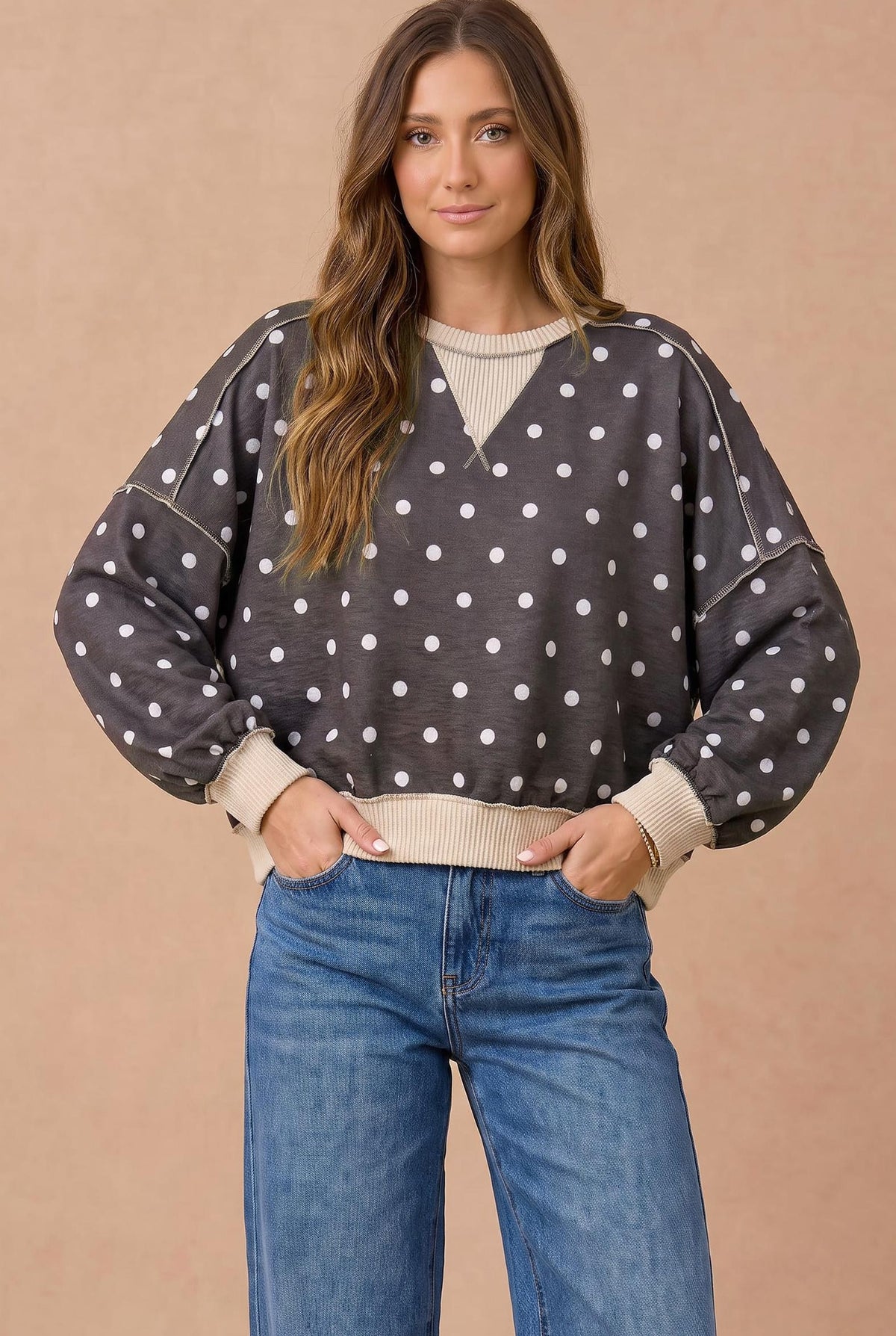 Curvy Polka Dot Darling Top