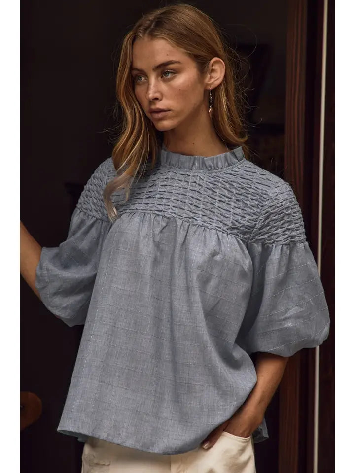 Bubble Sleeve Blouse