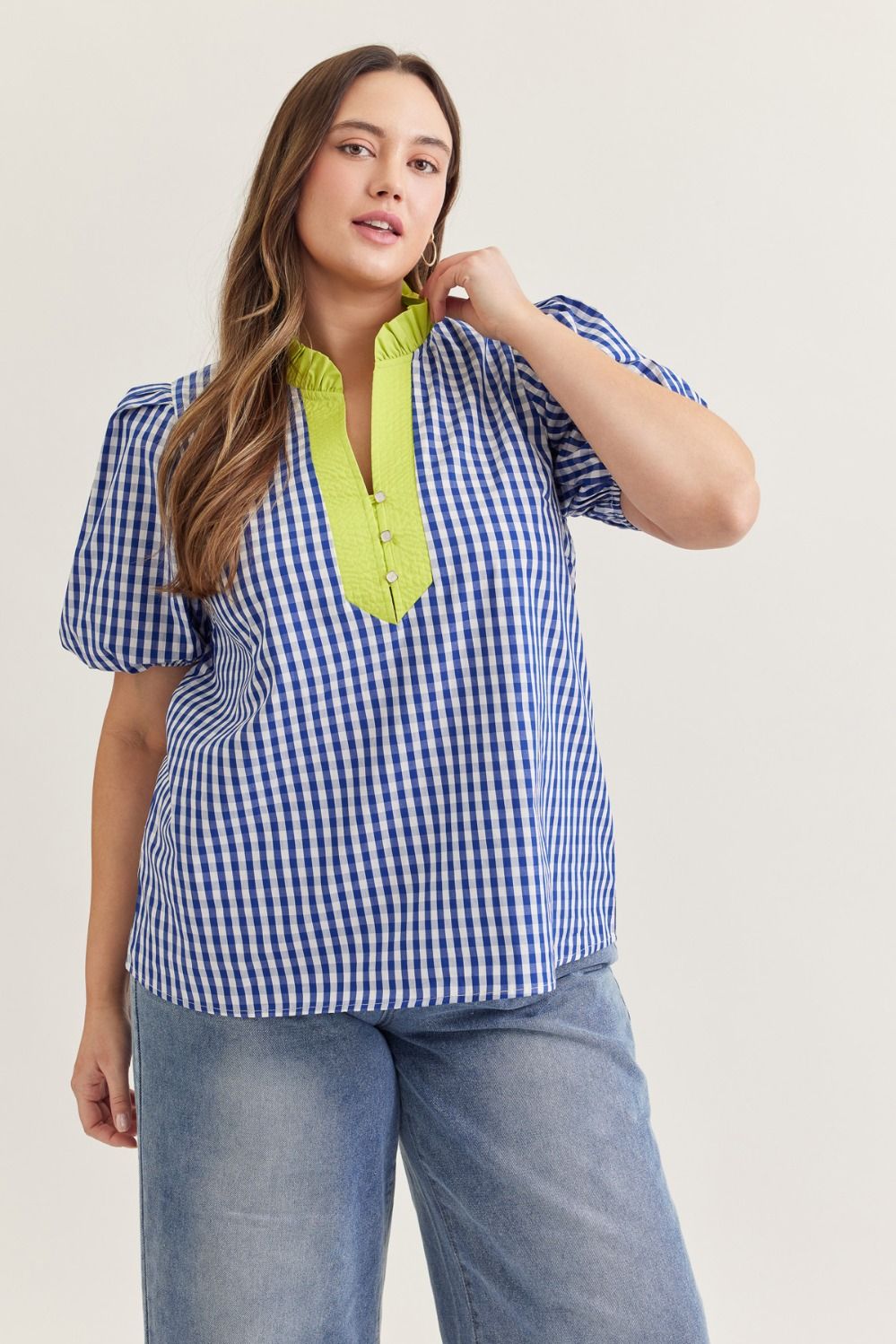 Curvy Citrus Gingham