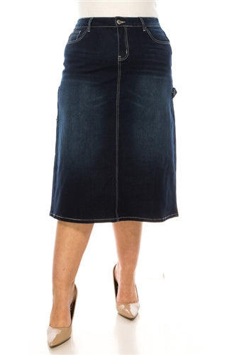 The Curvy Marissa Denim Skirt