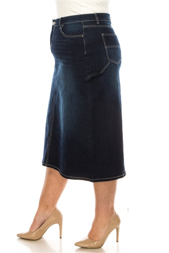 The Curvy Marissa Denim Skirt