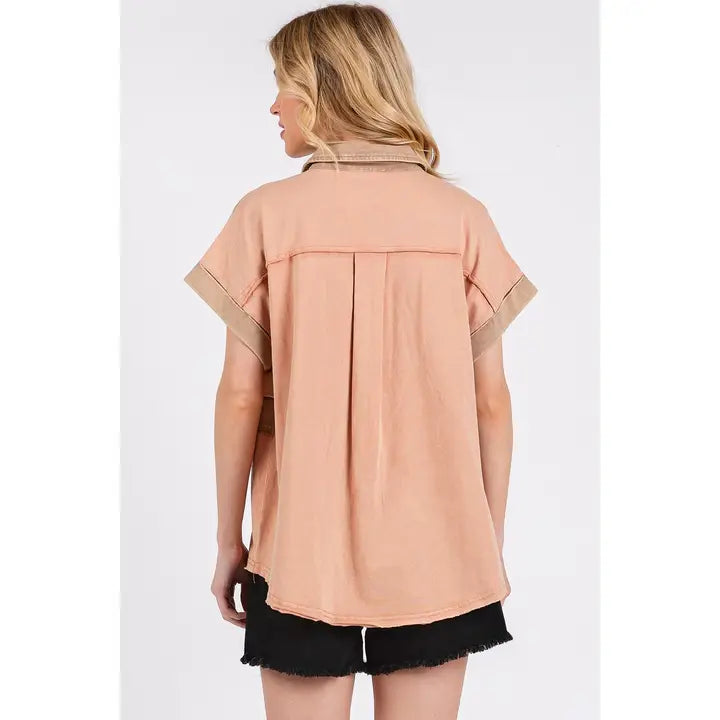 Henley Polo Top