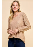 Lace upon lace Top
