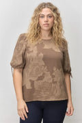 Curvy Jacquard Woven Top