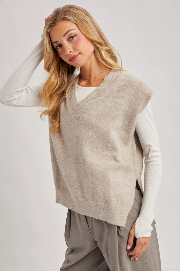 Oversized Knit Vest