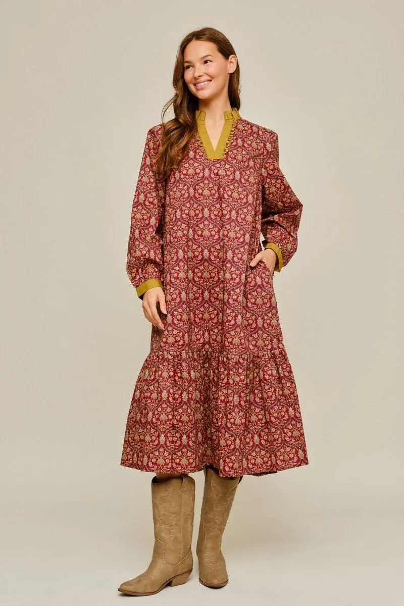 Fall Elegance Midi Dress